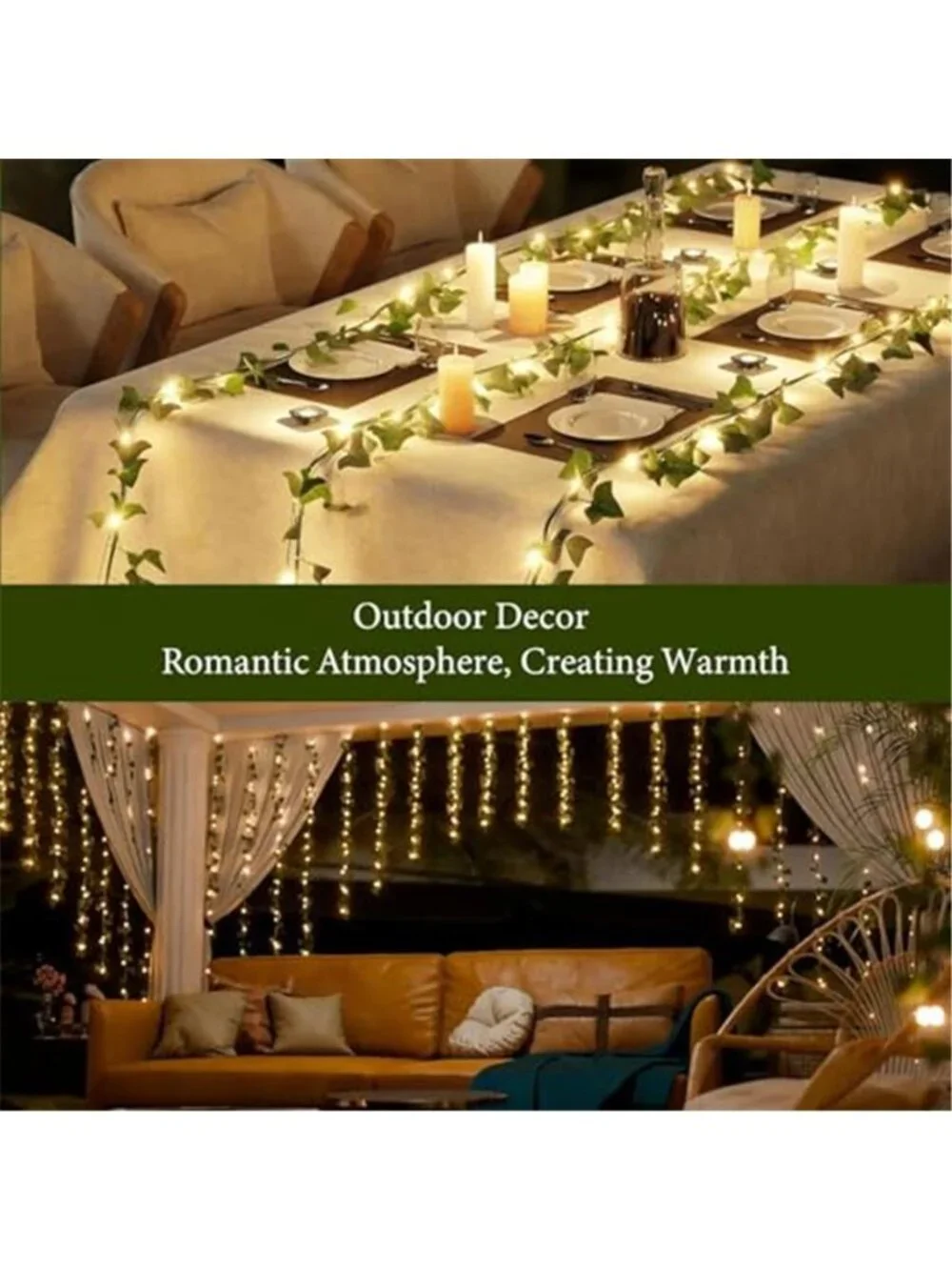 Ivy Vine String Lights LED Fairy Lights Room Decor Bedroom Wall Hanging Decor